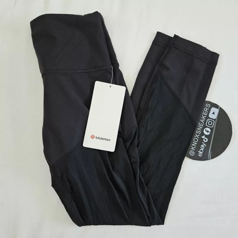 Lululemon Wunder Train Mesh HR Tight 25” Black BLK Women's Size 4